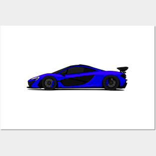 MCLAREN P1 DARK-BLUE Posters and Art